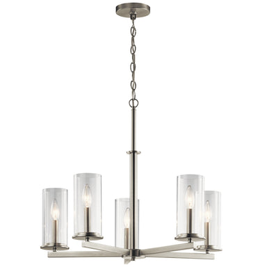 Kichler Canada - Five Light Chandelier - Crosby - Brushed Nickel- Union Lighting Luminaires Decor