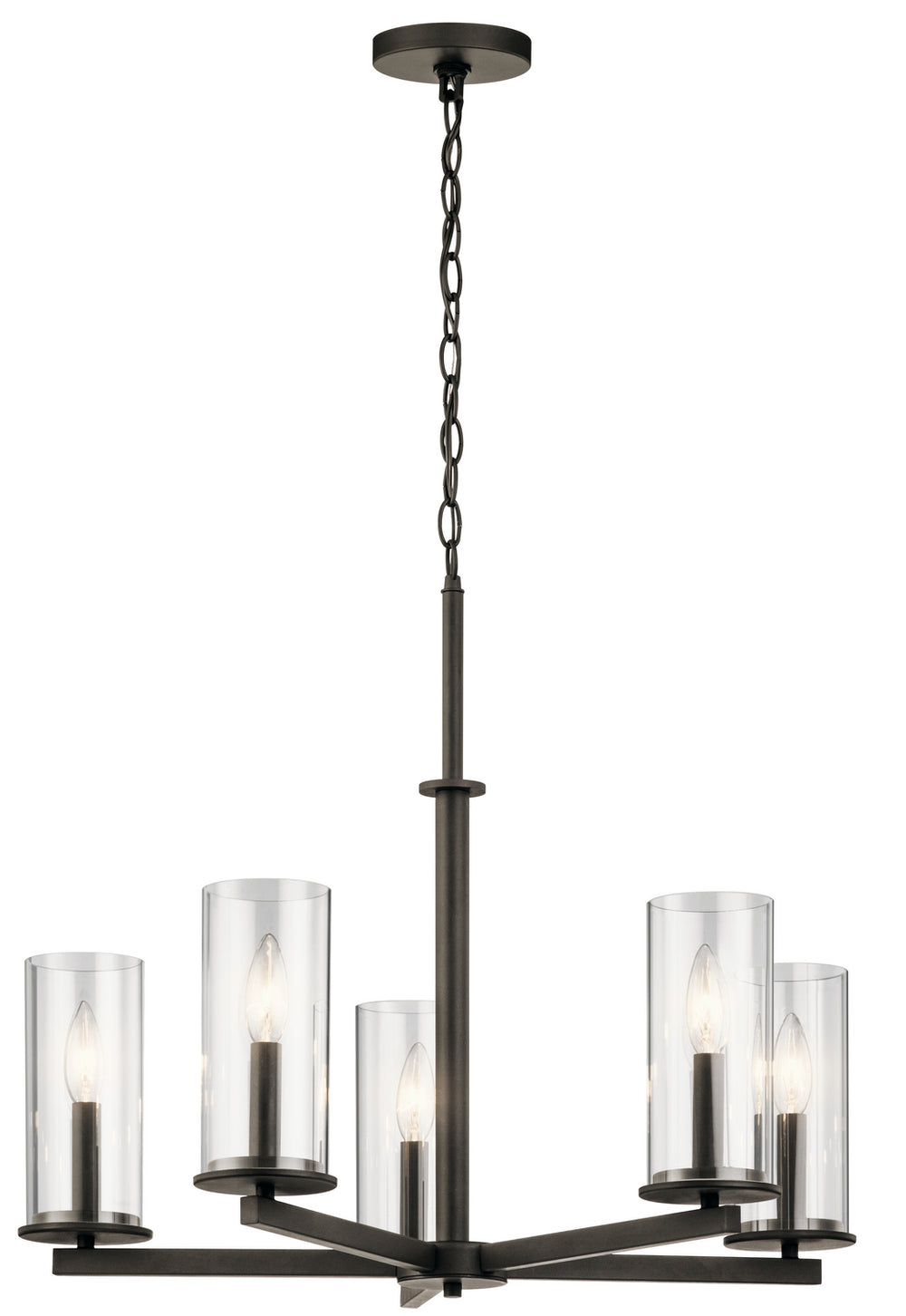 Kichler Canada - Five Light Chandelier - Crosby - Olde Bronze- Union Lighting Luminaires Decor