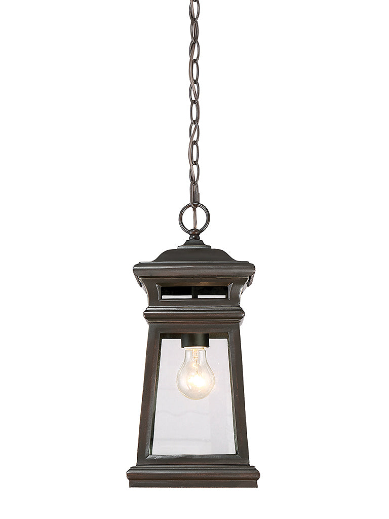 Savoy House - One Light Hanging Lantern - Taylor - English Bronze with Gold- Union Lighting Luminaires Decor