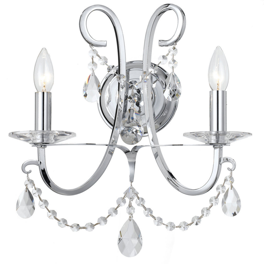 Crystorama - Two Light Wall Sconce - Othello - Polished Chrome- Union Lighting Luminaires Decor
