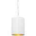 Crystorama - One Light Mini Chandelier - Alston - Matte White + Antique Gold- Union Lighting Luminaires Decor