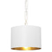 Crystorama - One Light Chandelier - Alston - Matte White + Antique Gold- Union Lighting Luminaires Decor