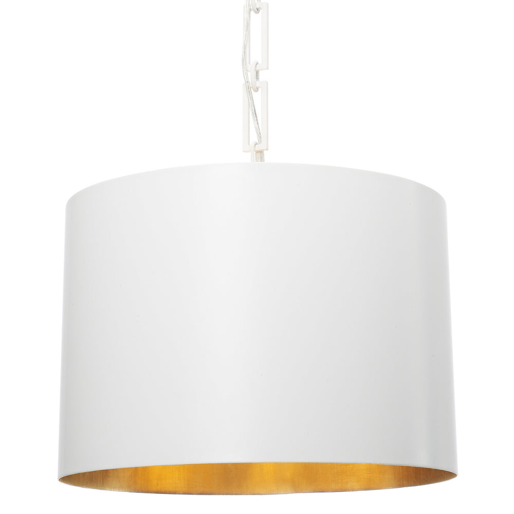 Crystorama - Six Light Chandelier - Alston - Matte White + Antique Gold- Union Lighting Luminaires Decor