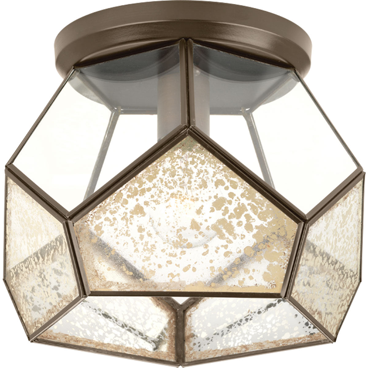 Progress Canada - One Light Close-to-Ceiling - Cinq - Antique Bronze- Union Lighting Luminaires Decor