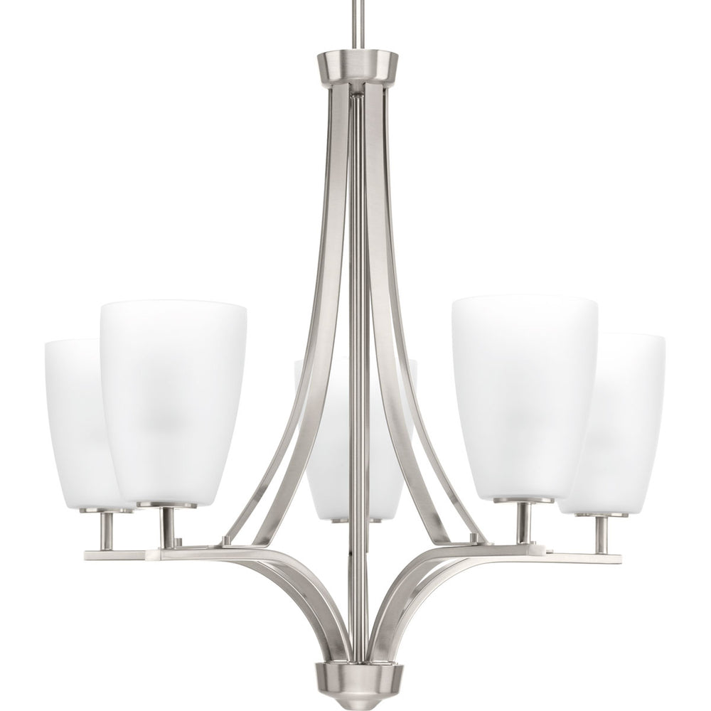 Progress Canada - Five Light Chandelier - Leap - Brushed Nickel- Union Lighting Luminaires Decor