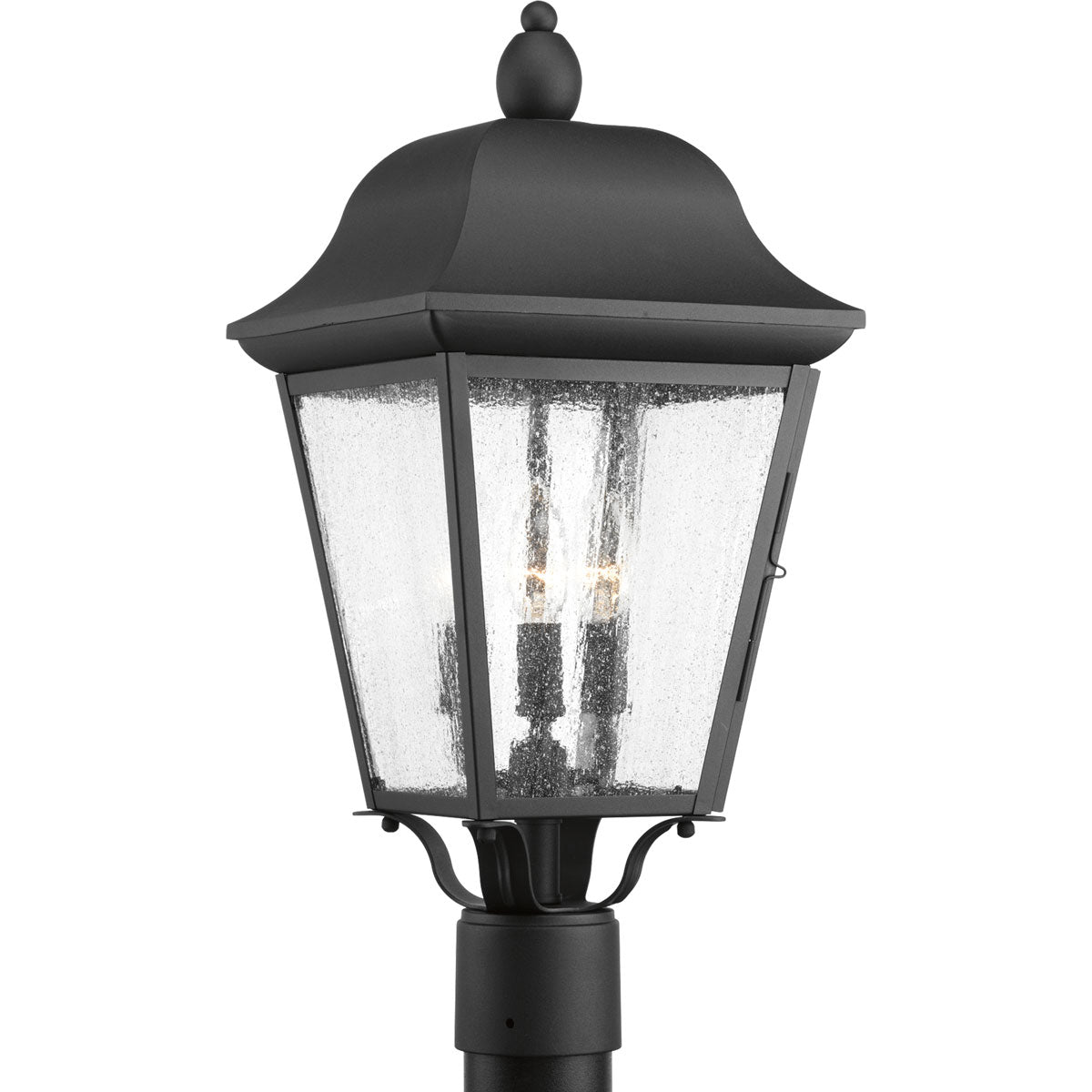 Progress Canada - Three Light Post Lantern - Kiawah - Black- Union Lighting Luminaires Decor