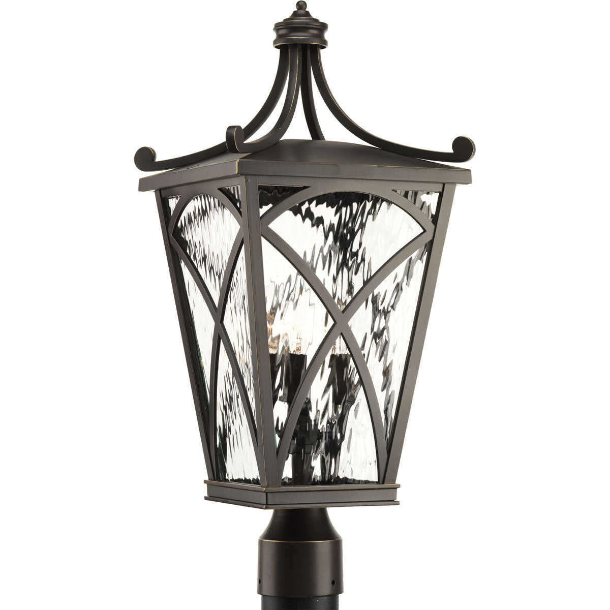 Progress Canada - Three Light Post Lantern - Cadence - Oil Rubbed Bronze- Union Lighting Luminaires Decor