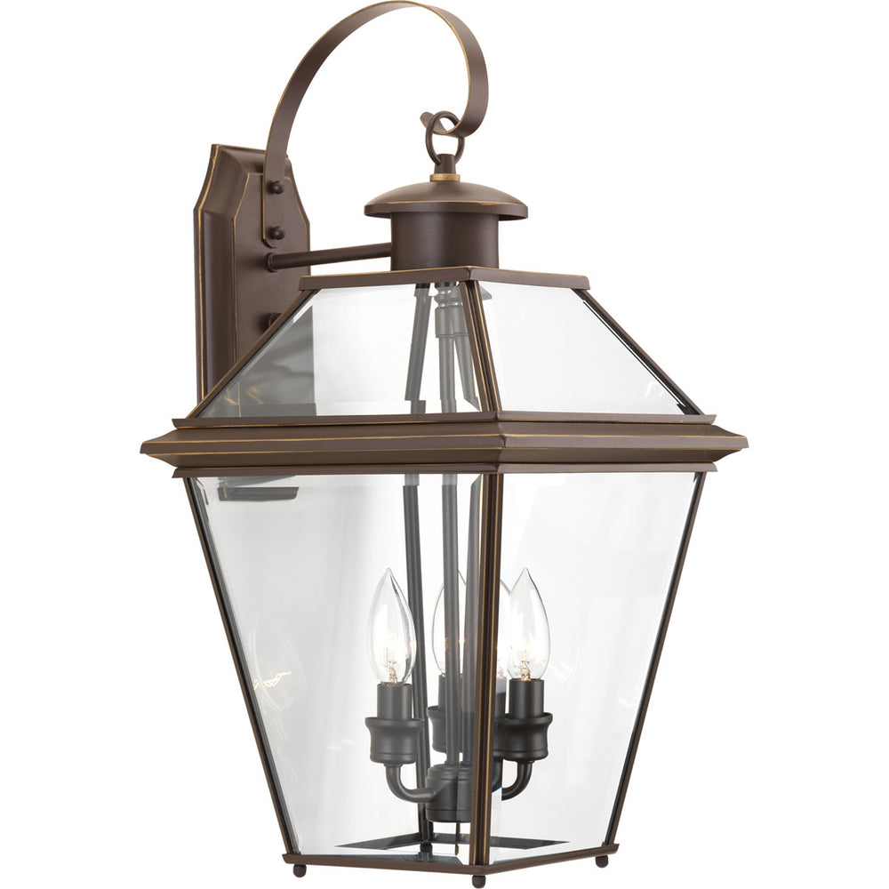 Progress Canada - Three Light Wall Lantern - Burlington - Antique Bronze- Union Lighting Luminaires Decor