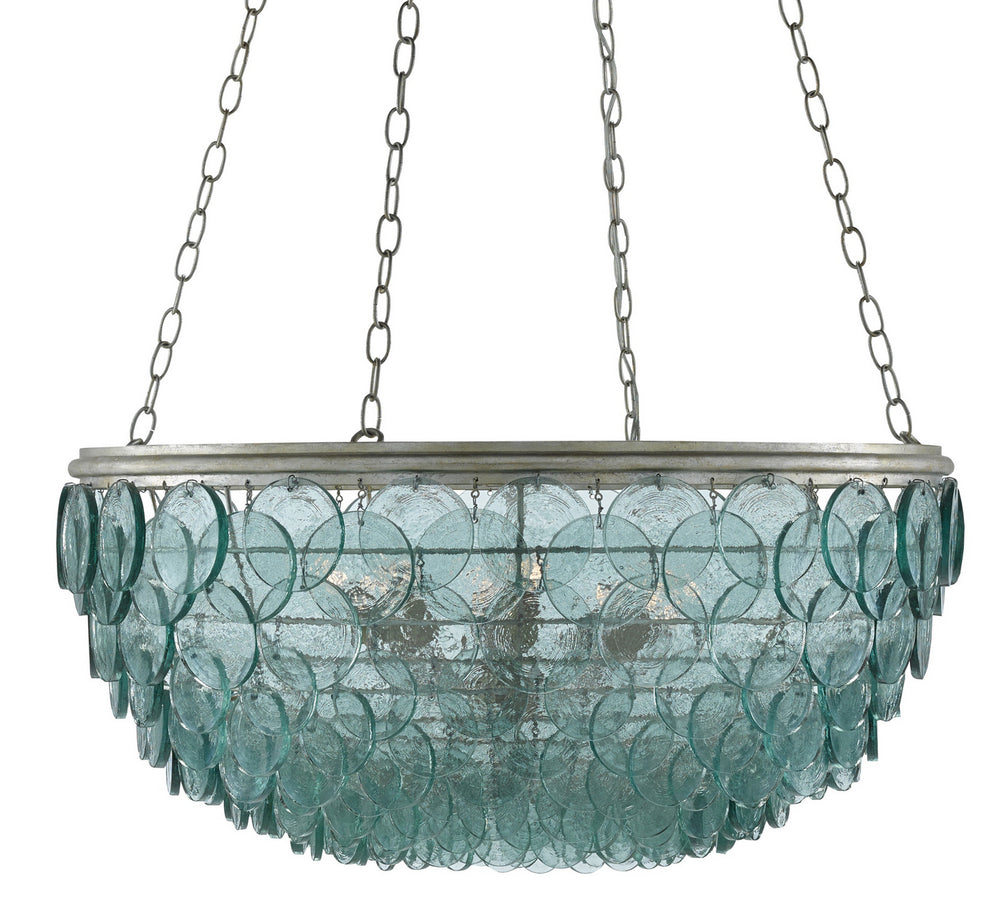 Currey and Company - Eight Light Chandelier - Quorum - Silver Leaf- Union Lighting Luminaires Decor