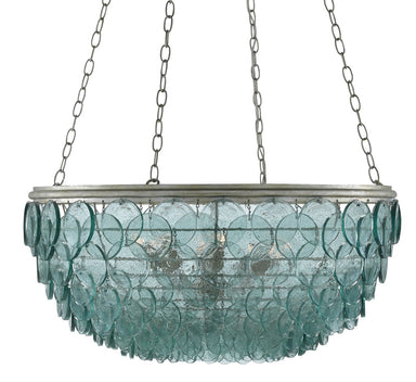 Currey and Company - Eight Light Chandelier - Quorum - Silver Leaf- Union Lighting Luminaires Decor