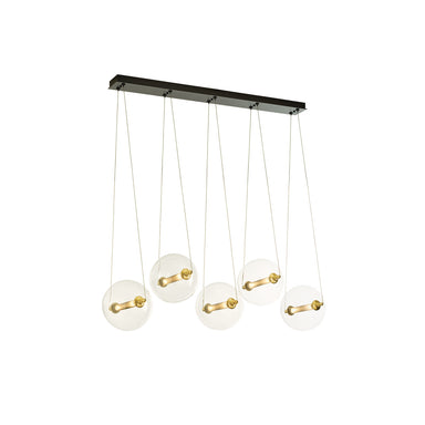 Hubbardton Forge - LED Pendant - Otto - Black with Brass Accents- Union Lighting Luminaires Decor