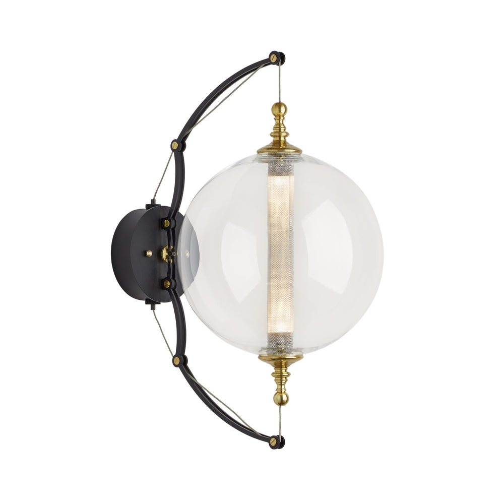 Hubbardton Forge - LED Wall Sconce - Otto - Black with Brass Accents- Union Lighting Luminaires Decor