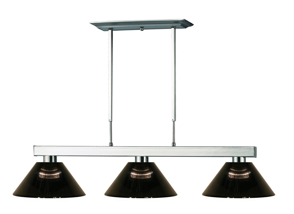Z-Lite Canada - Three Light Island Pendant - Players - Brushed Nickel- Union Lighting Luminaires Decor