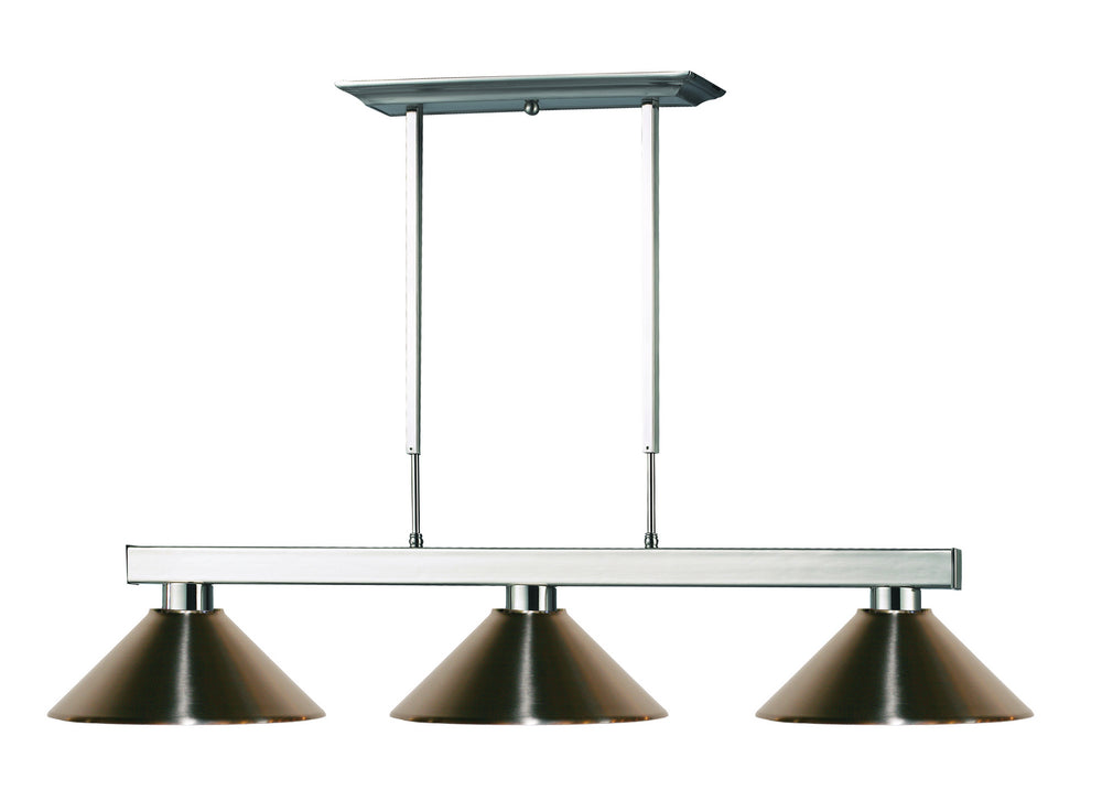Z-Lite Canada - Three Light Island Pendant - Players - Brushed Nickel- Union Lighting Luminaires Decor