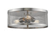 Z-Lite Canada - Three Light Flush Mount - Meshsmith - Brushed Nickel- Union Lighting Luminaires Decor