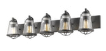 Z-Lite Canada - Five Light Vanity - Mariner - Bronze- Union Lighting Luminaires Decor