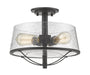 Z-Lite Canada - Three Light Semi Flush Mount - Mariner - Bronze- Union Lighting Luminaires Decor