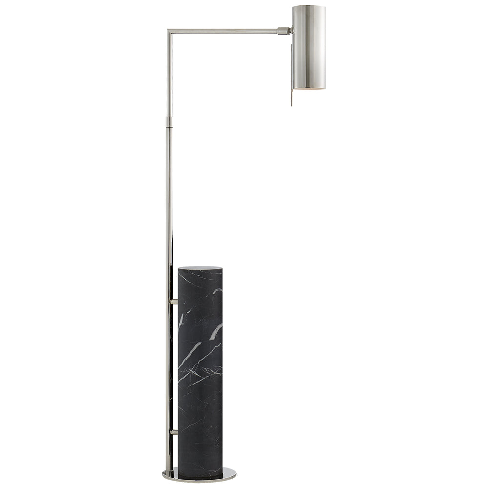 Visual Comfort Signature Canada - LED Floor Lamp - Alma - Polished Nickel and Black Marble- Union Lighting Luminaires Decor