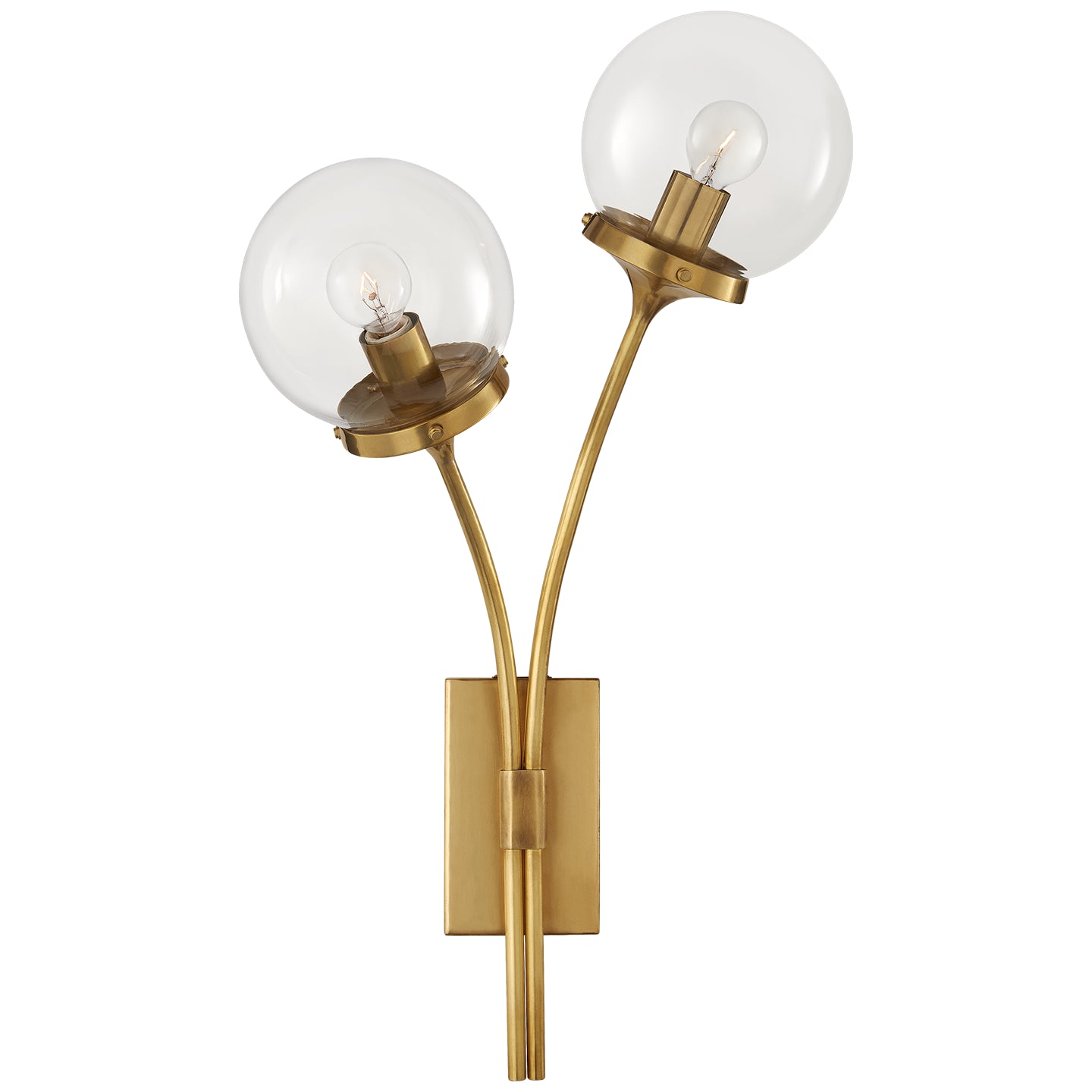 Visual Comfort Signature Canada - Two Light Wall Sconce - Prescott - Soft Brass- Union Lighting Luminaires Decor
