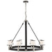 Ralph Lauren Canada - Eight Light Chandelier - Riley - Polished Nickel and Chocolate Leather- Union Lighting Luminaires Decor