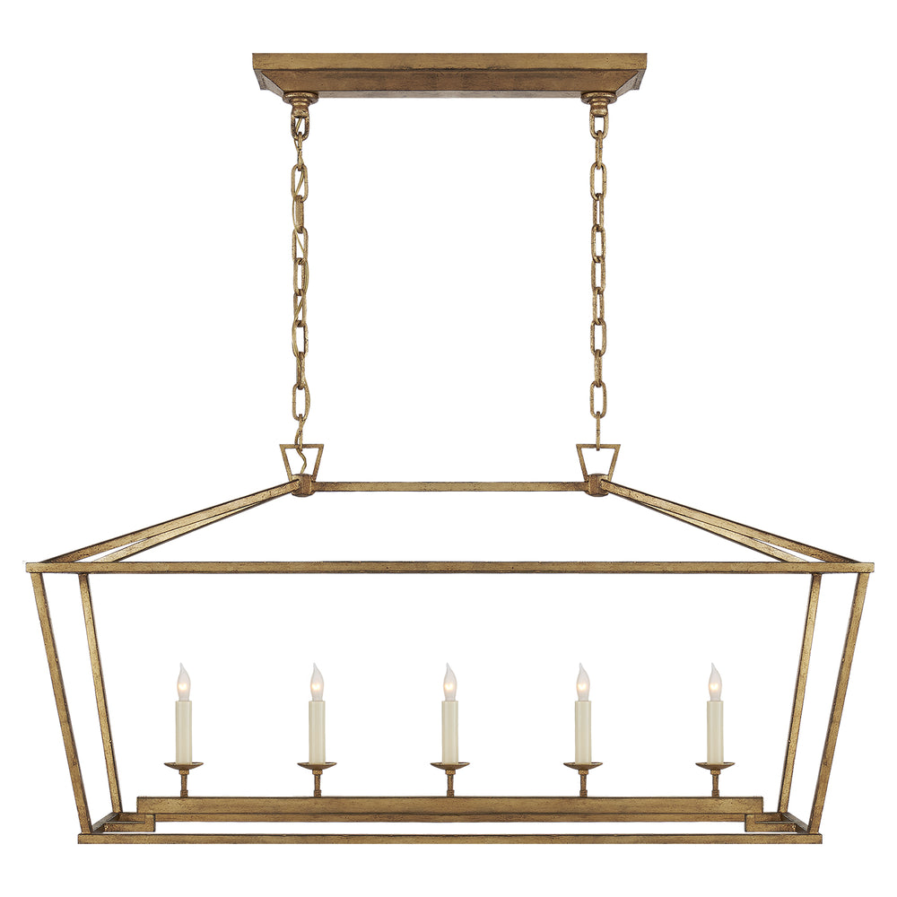 Visual Comfort Signature Canada - Five Light Linear Pendant - Darlana - Gilded Iron- Union Lighting Luminaires Decor