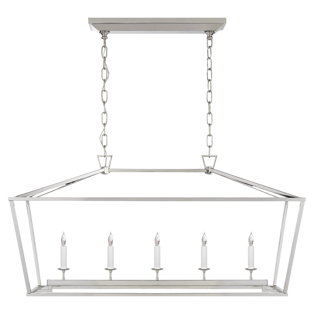 Visual Comfort Signature Canada - Five Light Linear Pendant - Darlana - Polished Nickel- Union Lighting Luminaires Decor