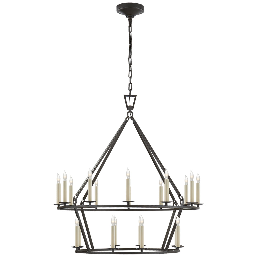 Visual Comfort Signature Canada - 20 Light Chandelier - Darlana Ring - Aged Iron- Union Lighting Luminaires Decor