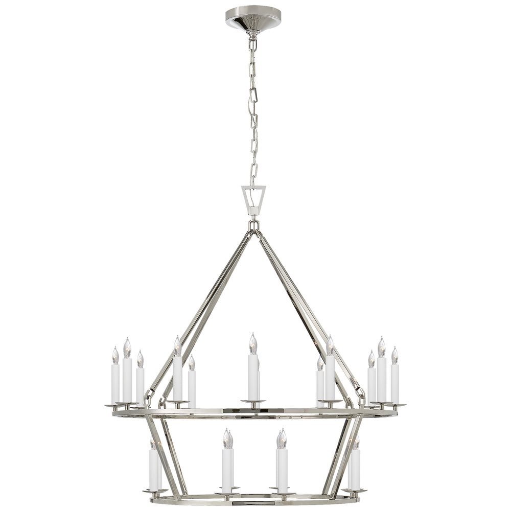 Visual Comfort Signature Canada - 20 Light Chandelier - Darlana Ring - Polished Nickel- Union Lighting Luminaires Decor