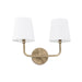 Capital Lighting - Two Light Vanity - Dawson - Aged Brass- Union Lighting Luminaires Decor