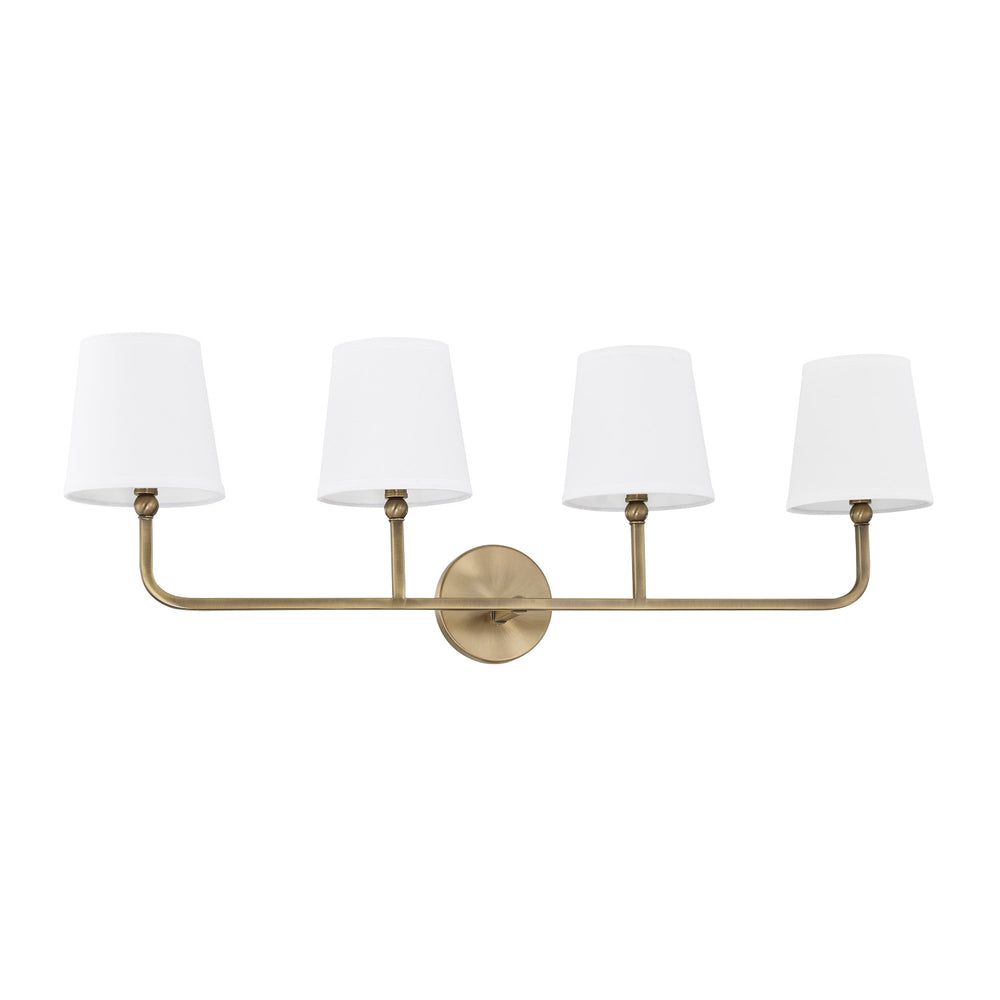 Capital Lighting - Four Light Vanity - Dawson - Aged Brass- Union Lighting Luminaires Decor