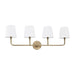 Capital Lighting - Four Light Vanity - Dawson - Aged Brass- Union Lighting Luminaires Decor