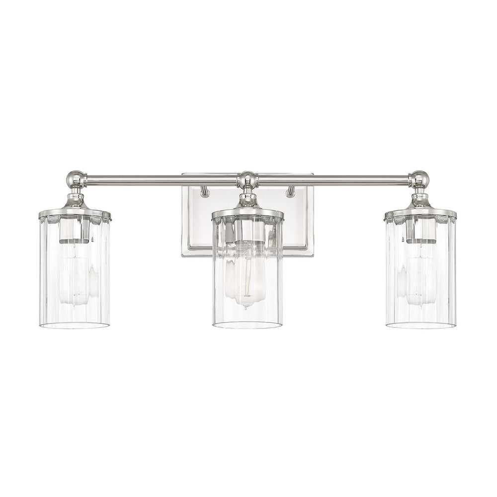 Capital Lighting - Three Light Vanity - Camden - Polished Nickel- Union Lighting Luminaires Decor