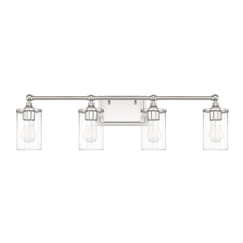 Capital Lighting - Four Light Vanity - Camden - Polished Nickel- Union Lighting Luminaires Decor