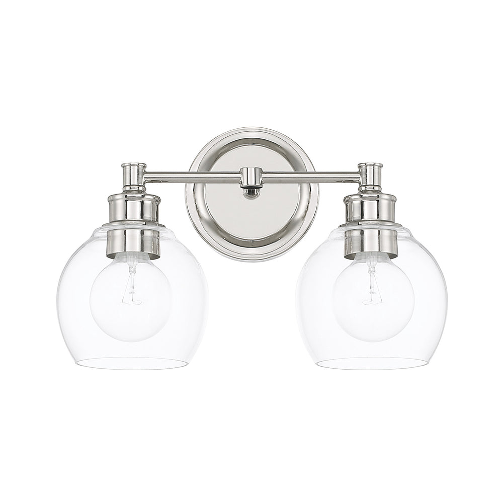 Capital Lighting - Two Light Vanity - Mid Century - Polished Nickel- Union Lighting Luminaires Decor
