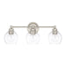 Capital Lighting - Three Light Vanity - Mid Century - Polished Nickel- Union Lighting Luminaires Decor