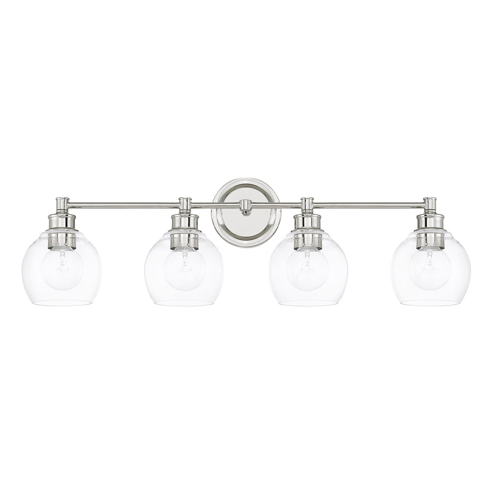 Capital Lighting - Four Light Vanity - Mid Century - Polished Nickel- Union Lighting Luminaires Decor