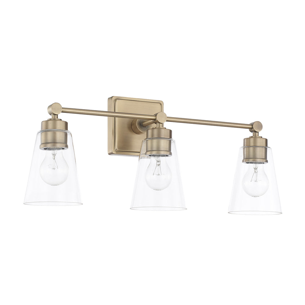 Capital Lighting - Three Light Vanity - Rory - Aged Brass- Union Lighting Luminaires Decor
