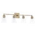 Capital Lighting - Four Light Vanity - Rory - Aged Brass- Union Lighting Luminaires Decor