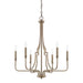 Capital Lighting - Six Light Chandelier - Dawson - Aged Brass- Union Lighting Luminaires Decor