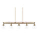 Capital Lighting - Five Light Island Pendant - Mid Century - Aged Brass- Union Lighting Luminaires Decor