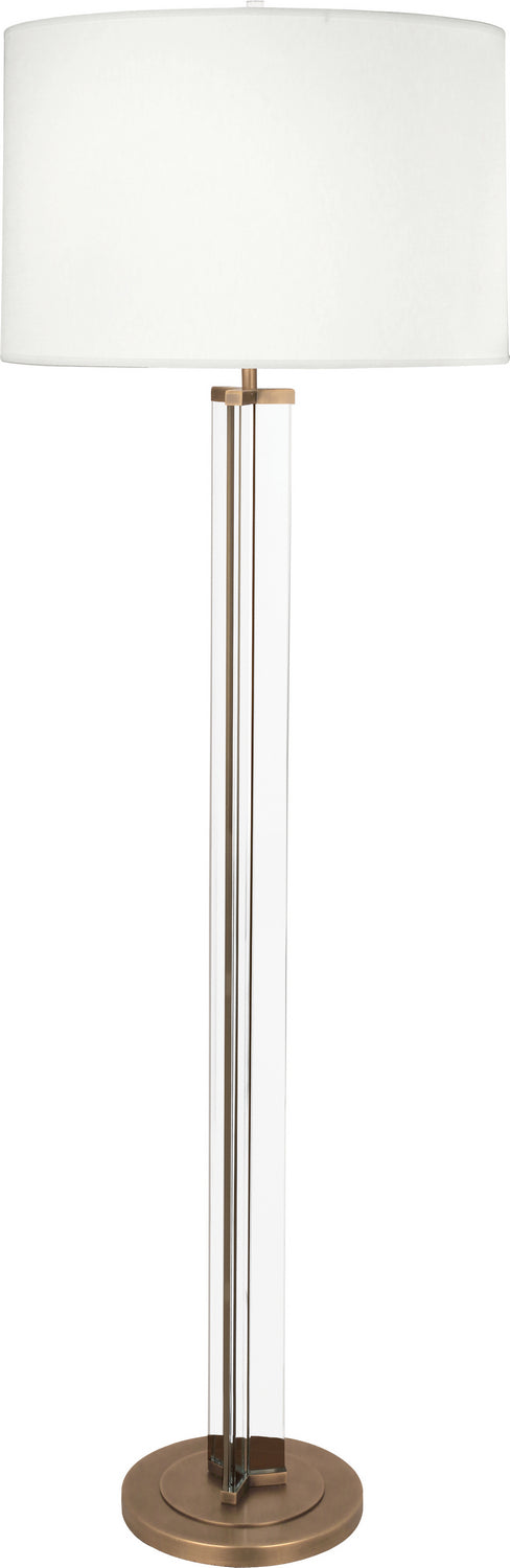 Robert Abbey - One Light Floor Lamp - Fineas - Clear Glass and Aged Brass- Union Lighting Luminaires Decor