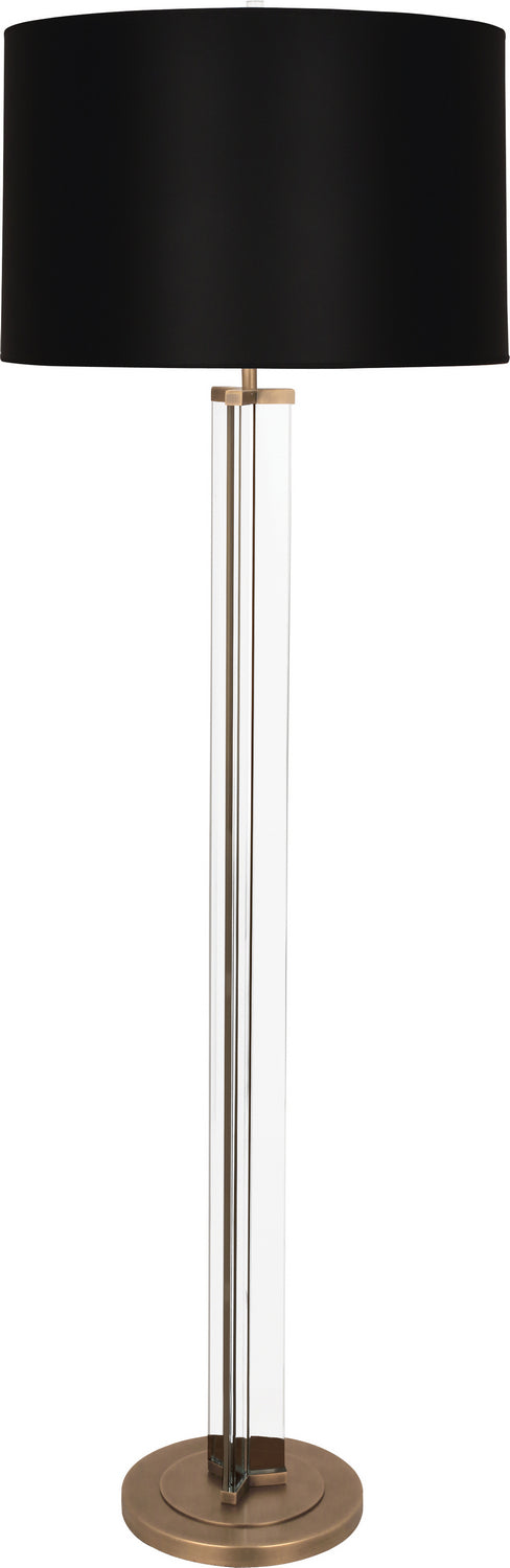 Robert Abbey - One Light Floor Lamp - Fineas - Clear Glass and Aged Brass- Union Lighting Luminaires Decor