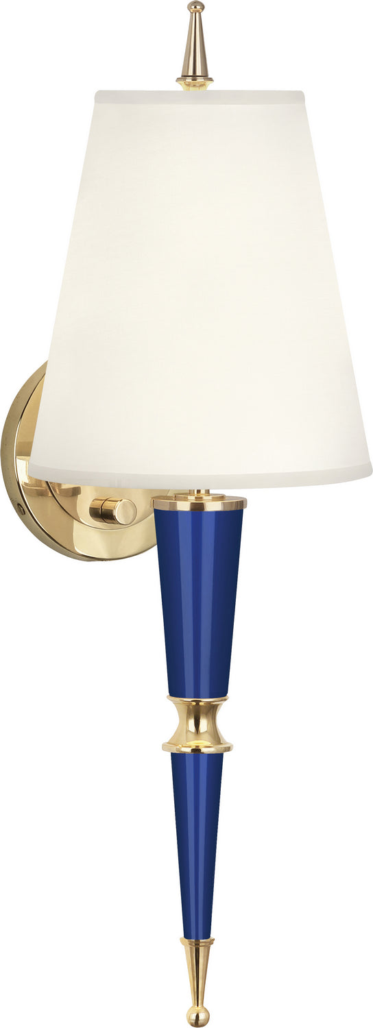 Robert Abbey - One Light Wall Sconce - Jonathan Adler Versailles - Navy Lacquered Paint w/Modern Brass- Union Lighting Luminaires Decor