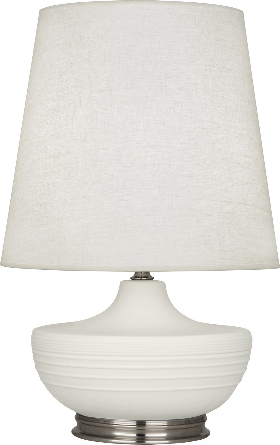 Robert Abbey - One Light Table Lamp - Michael Berman Nolan - Matte Lily Glazed Ceramic w/Dark Antique Nickel- Union Lighting Luminaires Decor