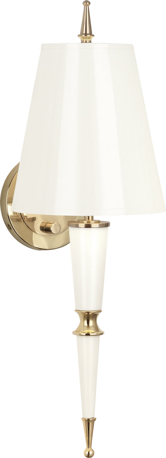 Robert Abbey - One Light Wall Sconce - Jonathan Adler Versailles - Lily Lacquered Paint w/Modern Brass- Union Lighting Luminaires Decor