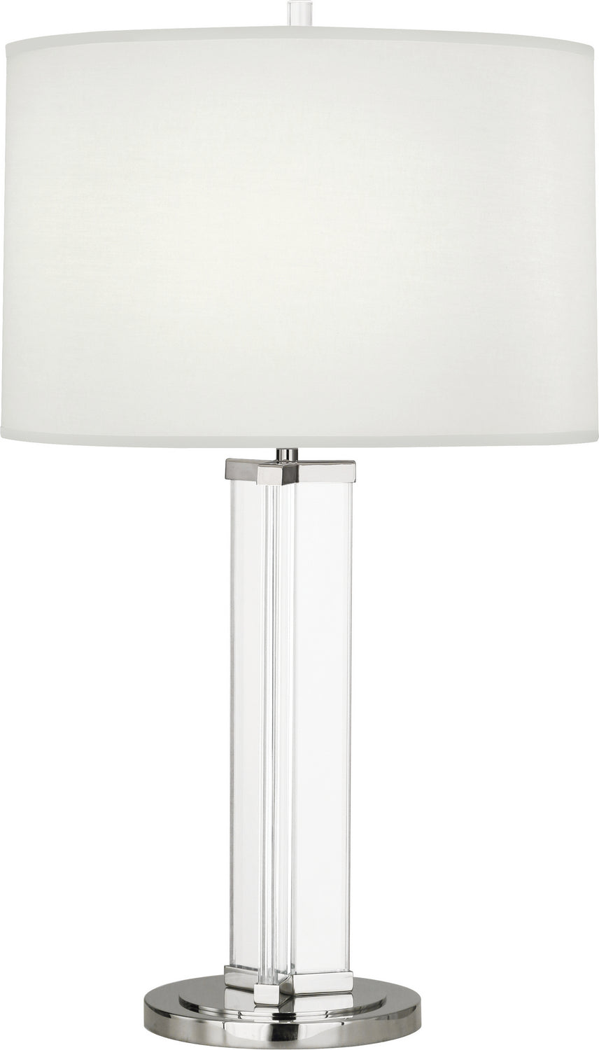 Robert Abbey - One Light Table Lamp - Fineas - Clear Glass and Polished Nickel- Union Lighting Luminaires Decor