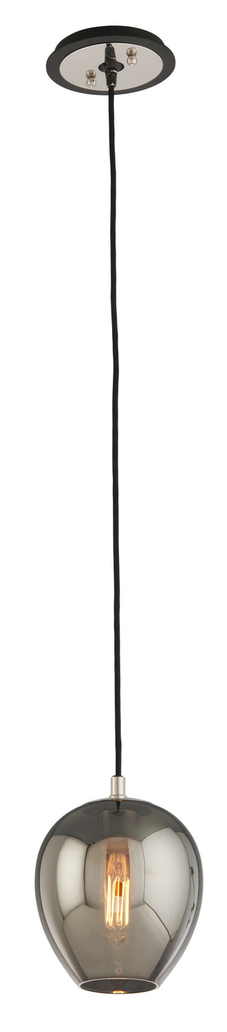 Troy Lighting Canada - One Light Pendant - Odyssey - Textured Black & Polish Nickel- Union Lighting Luminaires Decor