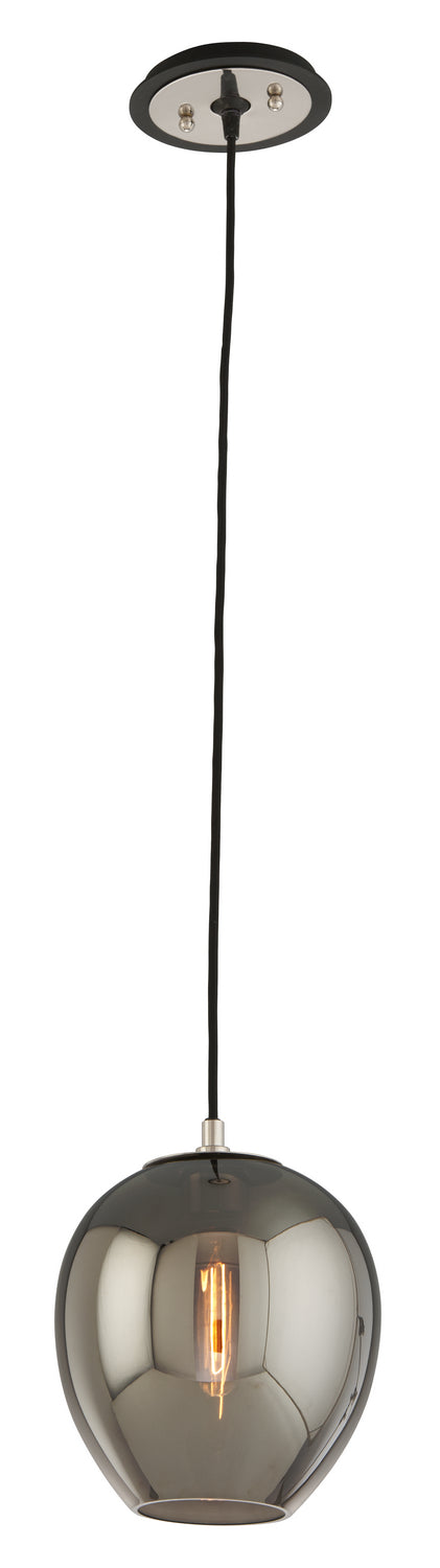 Troy Lighting Canada - One Light Pendant - Odyssey - Textured Black & Polish Nickel- Union Lighting Luminaires Decor