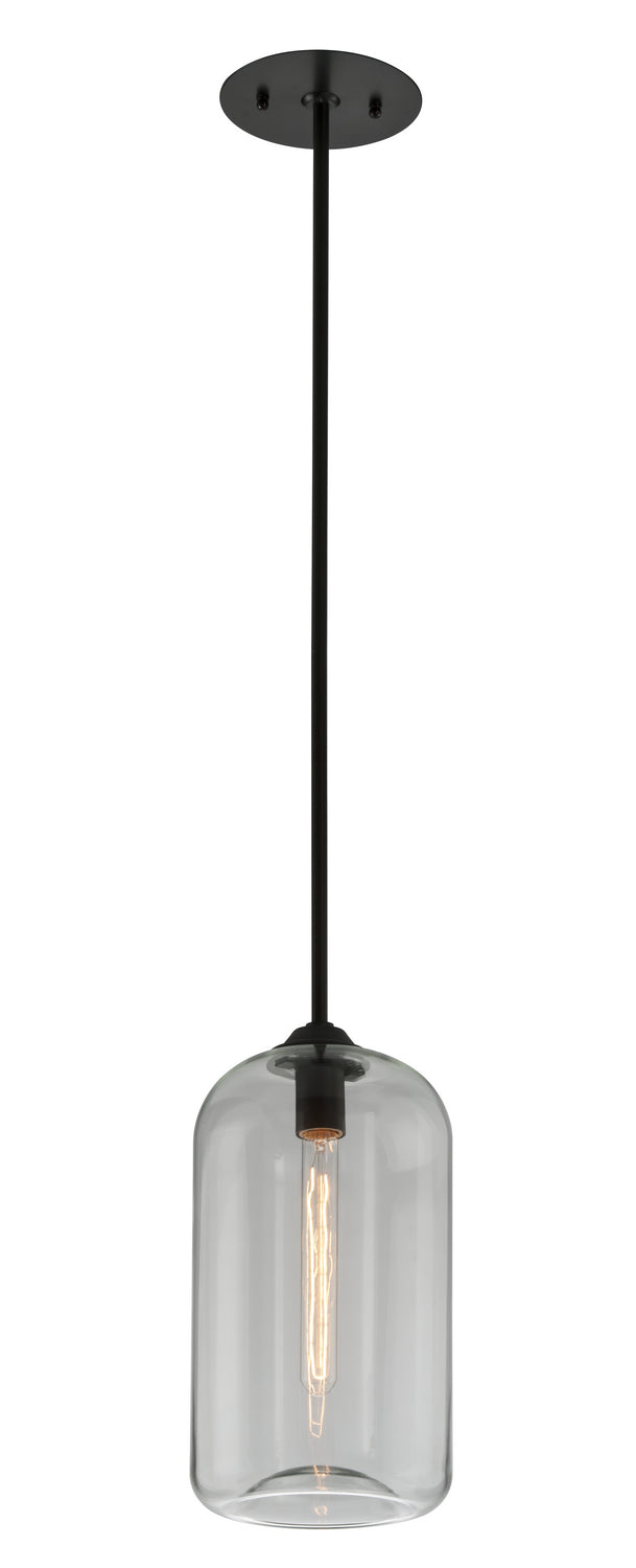 Troy Lighting Canada - One Light Pendant - District - Soft Black- Union Lighting Luminaires Decor