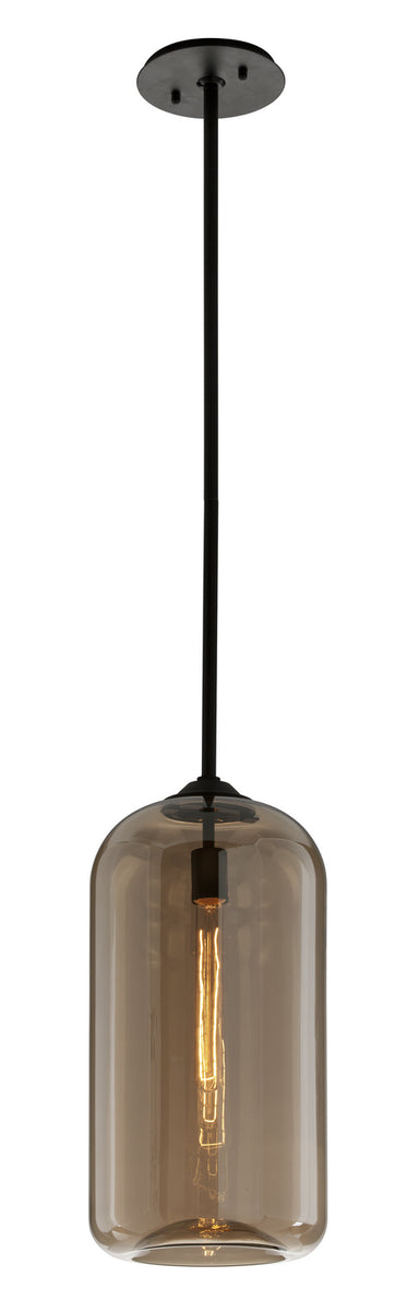 Troy Lighting Canada - One Light Pendant - District - Soft Black- Union Lighting Luminaires Decor